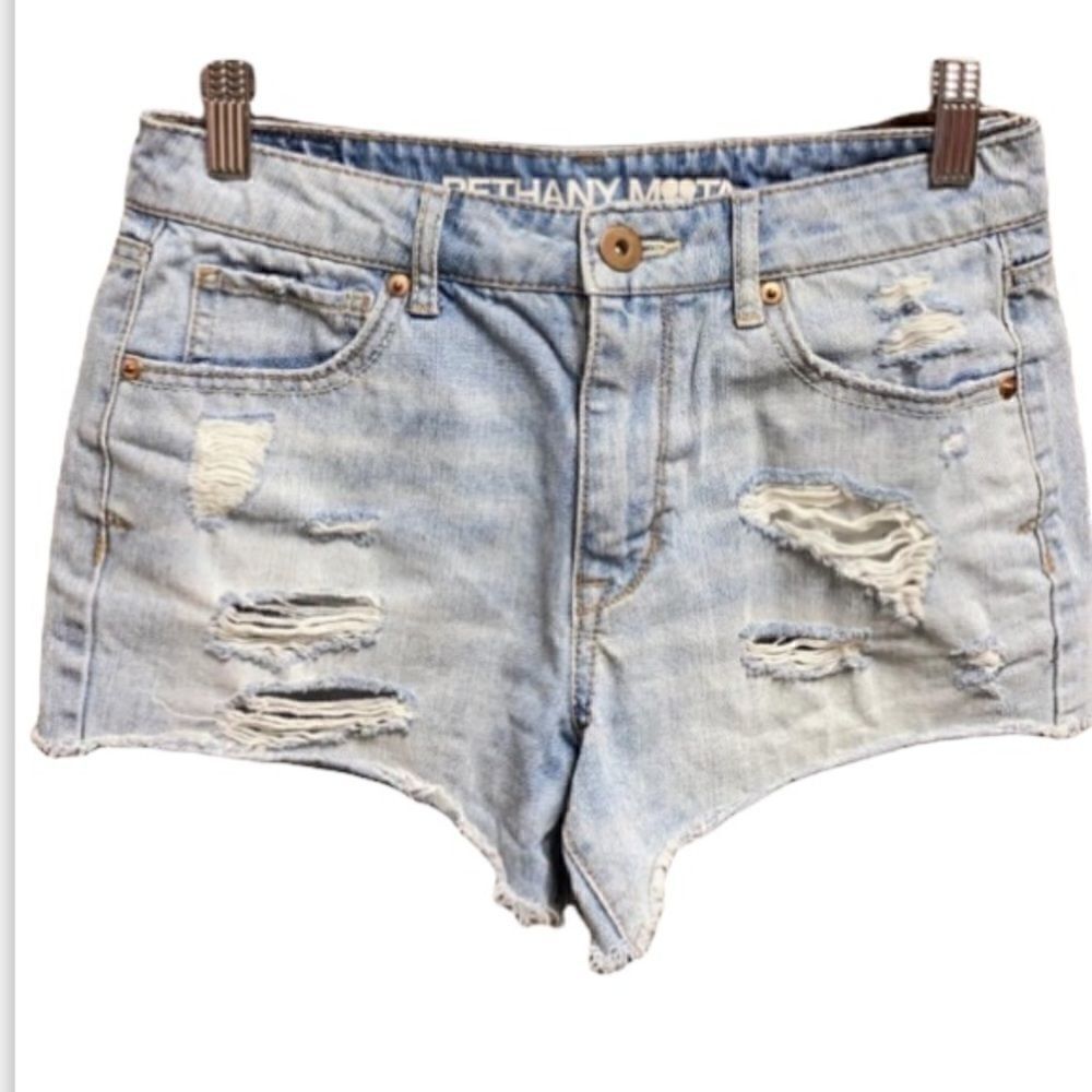 Bethany Mota High Rise Midi Denim Short